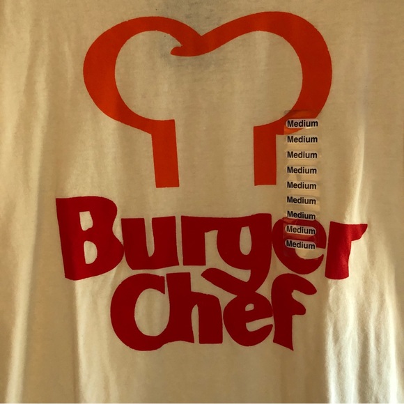 NWT Cincy Shirts Tultex Pale Yellow Unisex Burger Chef Short Sleeve T-Shirt - Picture 3 of 7